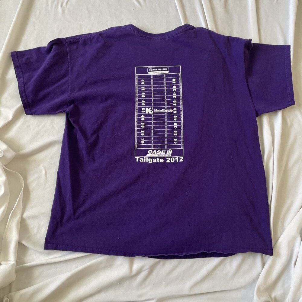 K-State Wildcats Purple T-Shirt Size XL Tailgate 2012 Gildan 100% Cotton - Picture 6 of 7